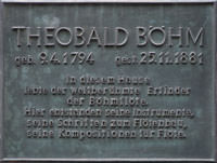 Bilder, Fotos von München Gedenktafel - Theobald Böhm Gedenktafel - Theobald Böhm - Gedenktafel - Theobald Böhm (2010)