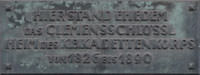 Bilder, Fotos von München Gedenktafel - ClemensschlöÃl Gedenktafel - ClemensschlöÃl - Gedenktafel - ClemensschlöÃl (2011)