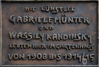 Bilder, Fotos von München Gedenktafel - Gariele Münter und Wassily Kandinsky Gedenktafel - Gariele Münter und Wassily Kandinsky - Gedenktafel - Gariele Münter und Wassily Kandinsky (2013)