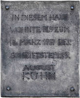 Bilder, Fotos von München Gedenktafel für August Kühn Gedenktafel für August Kühn - Gedenktafel für August Kühn (2013)