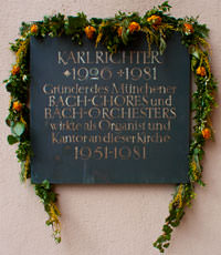 Bilder, Fotos von München Gedenktafel - Karl Richter Gedenktafel - Karl Richter - Gedenktafel - Karl Richter (2011)
